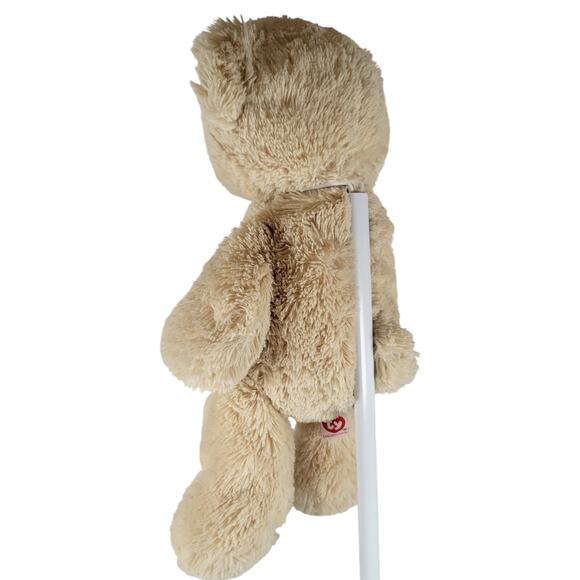 Plush Teddy Bear 14" Cream Tan Stuffed Animal Soft Toy 2015 Ty Inc Stuffy Plushy - Picture 10 of 13